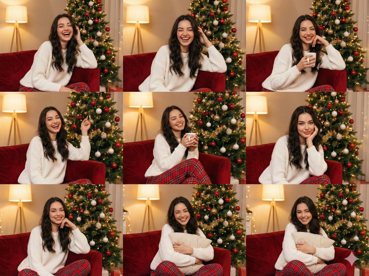 Festive Whimsy: A Cozy Christmas Portrait Series