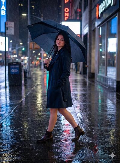 Urban Elegance in the Rain
