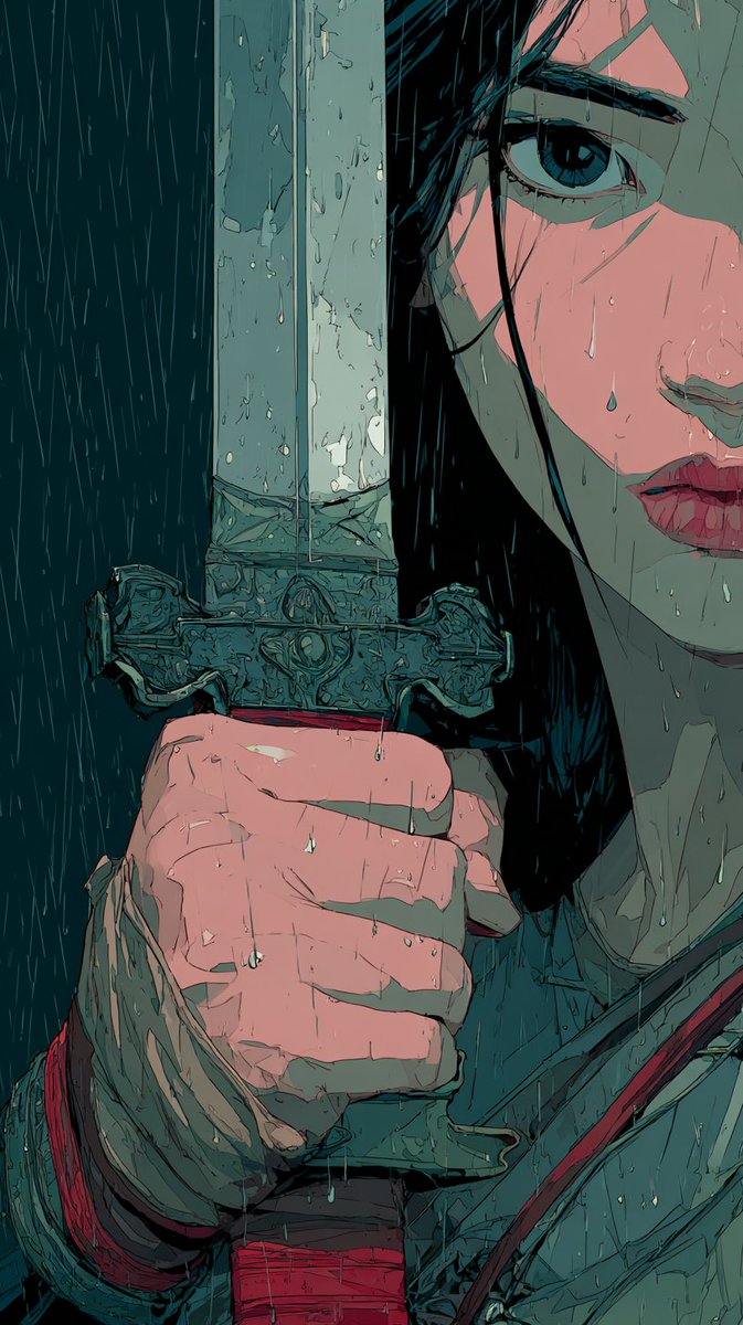 Fierce Warrior in the Storm: A Battle-Ready Portrait