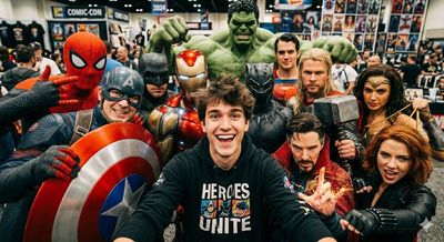 Unforgettable Comic-Con Moment with Heroes!