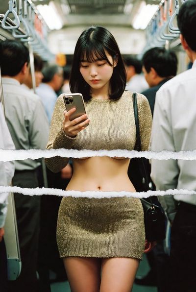 Urban Elegance: A Bold Collage of Fashion and Reality