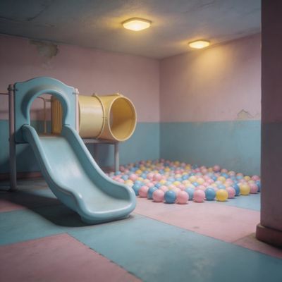 Frozen Terminal: A Surreal Airport in Suspended Time